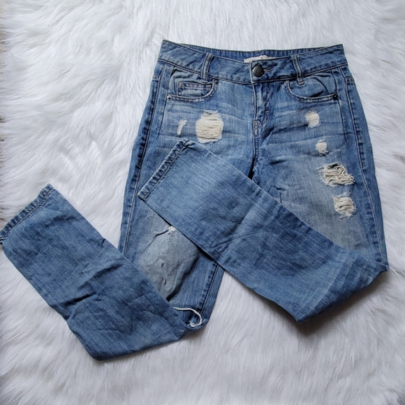 BCBGeneration Womens Lace Inset Boyfriend Jean - Picture 3 of 8